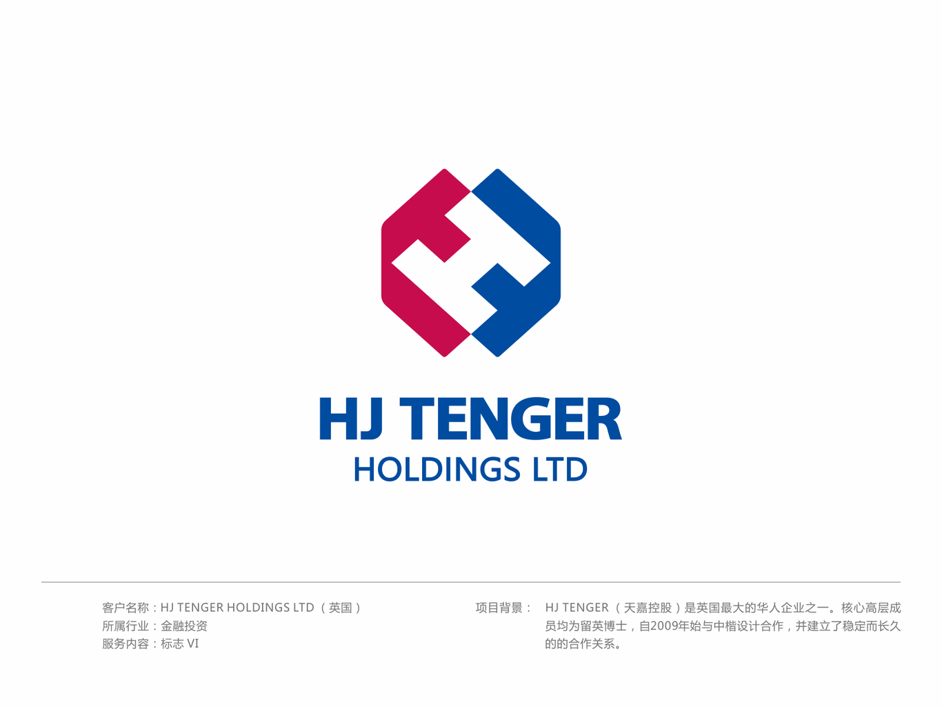 hj tenger英国天嘉控股logo设计