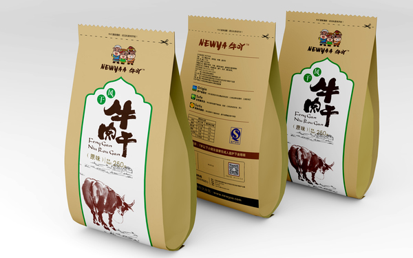 内蒙古牛吖牛肉干包装设计  食品包装设计
