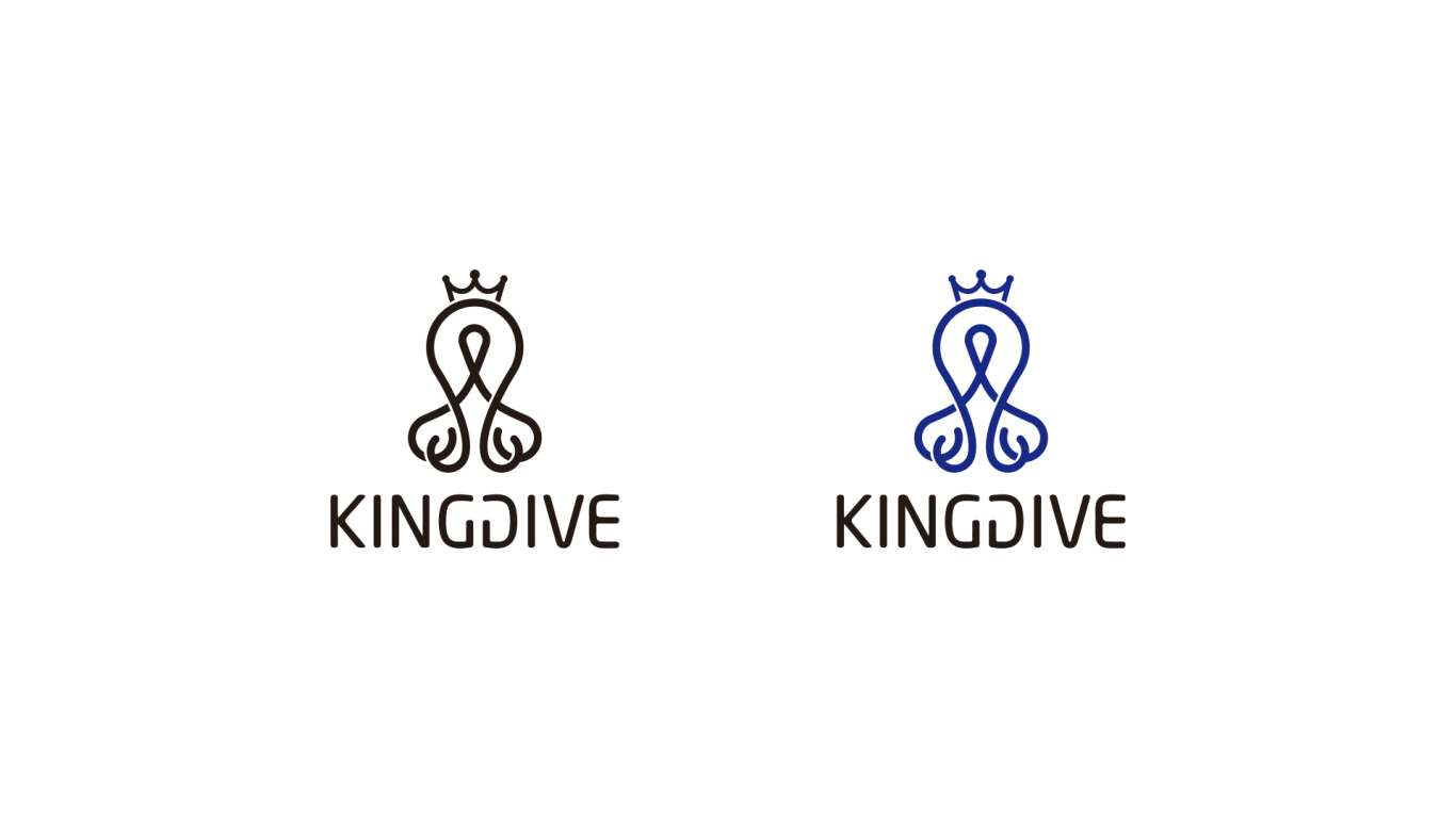 KINGDIVE静潜潜水行业平台LogoVIS设计图1