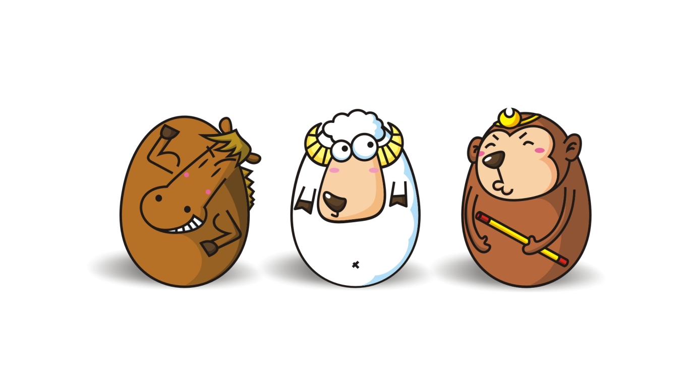 十二生肖蛋品LOGO，卡通形象设计图6