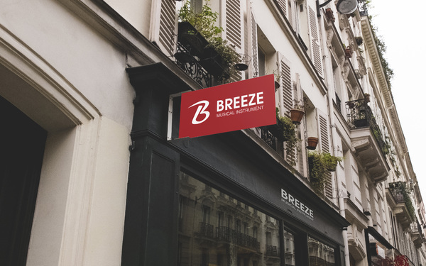 Breeze微风琴行Logo设计