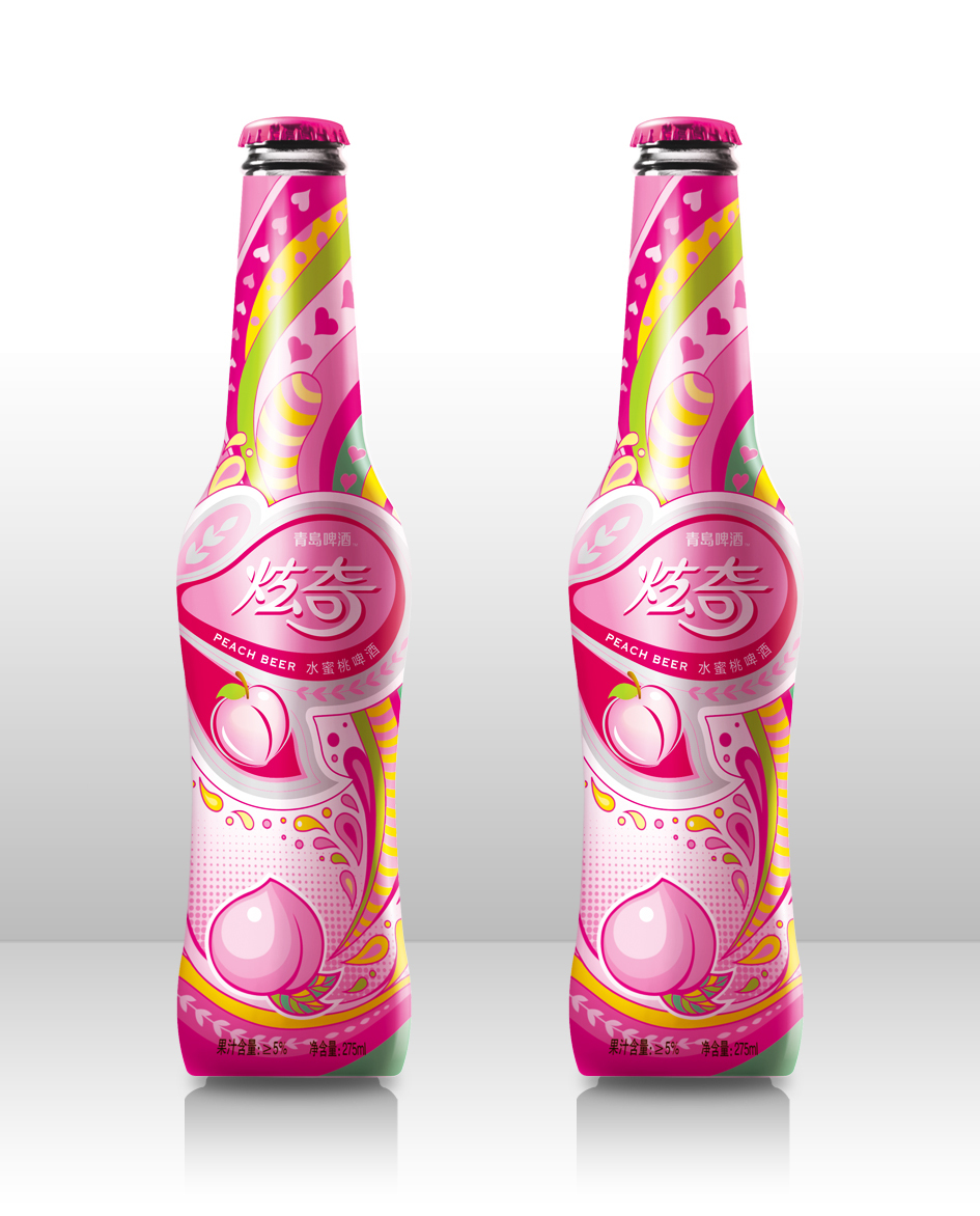 青岛啤酒炫奇果味啤酒包装设计图7