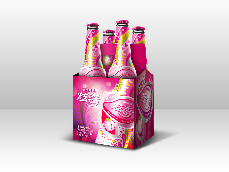 青岛啤酒炫奇果味啤酒包装设计图8