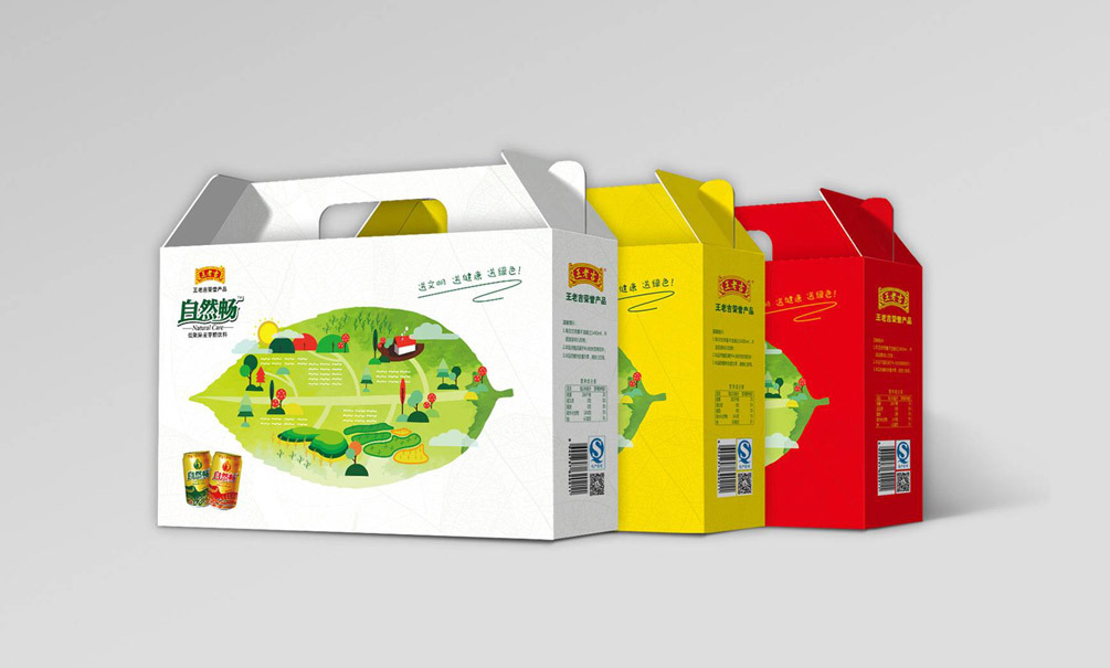 王老吉旗下品牌自然畅礼盒包装设计图16