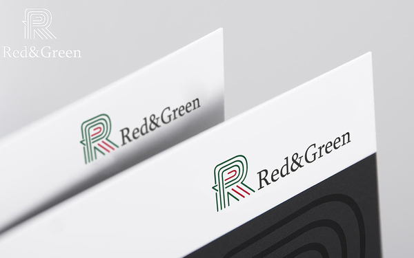 red&green纺织业标识设计