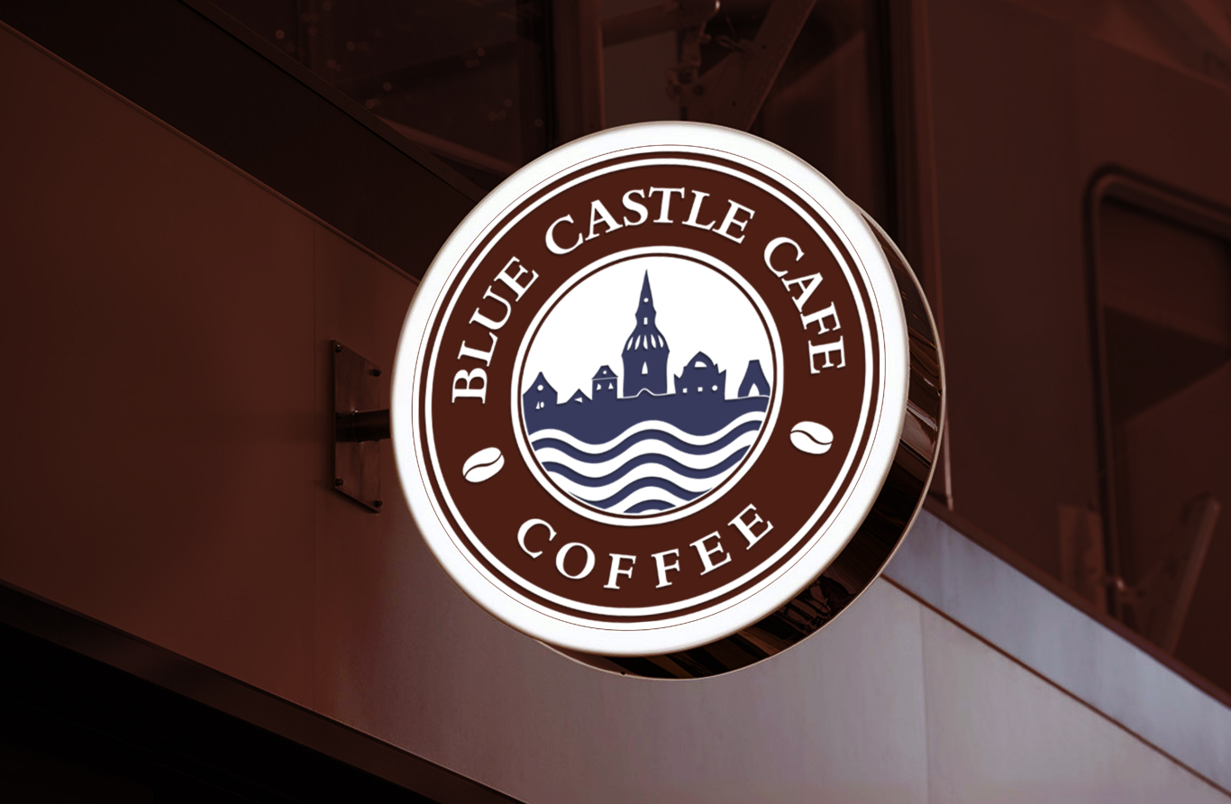蓝堡咖啡品牌logo设计图6