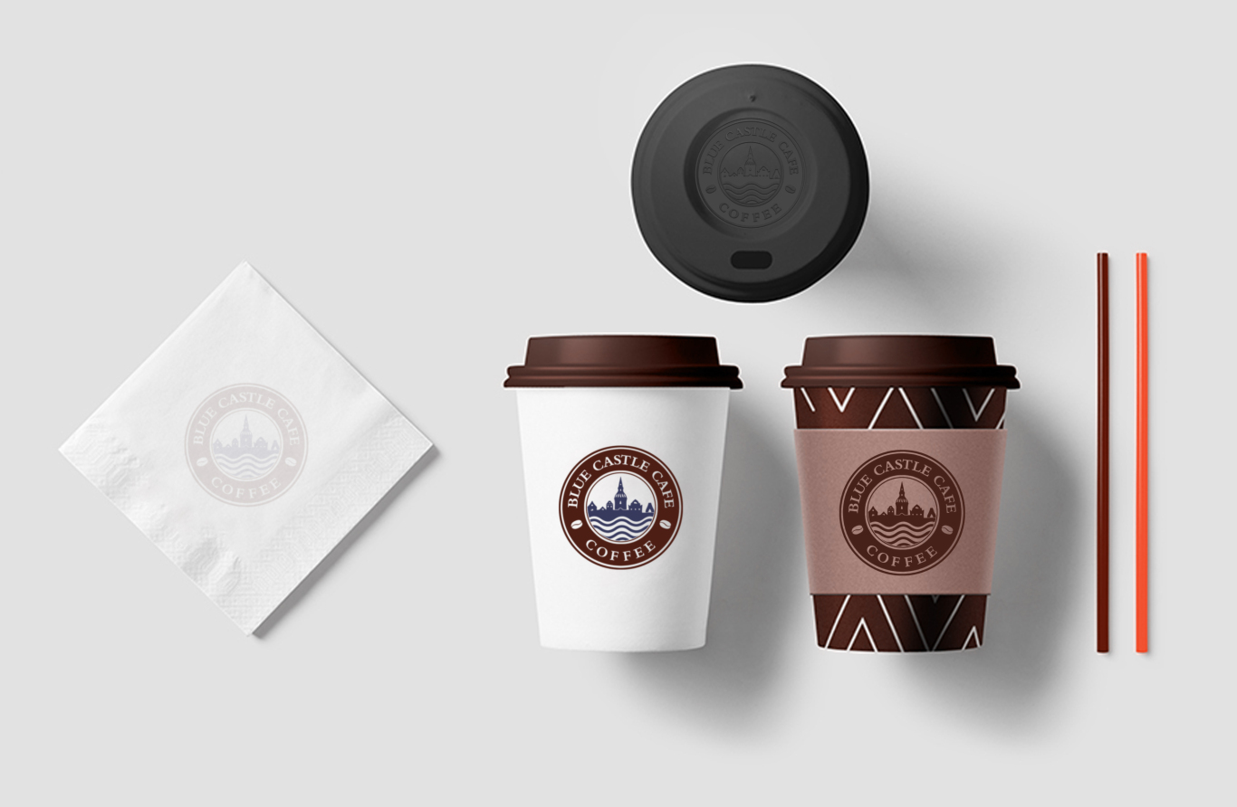 蓝堡咖啡品牌logo设计图3