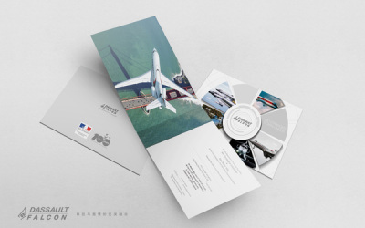 達索獵鷹公務機品牌單頁設計