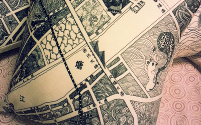 我的杭州系列地图抱枕设计