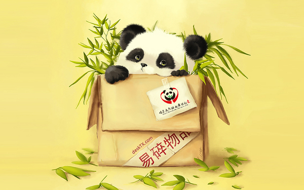 爱护大熊猫 logo设计