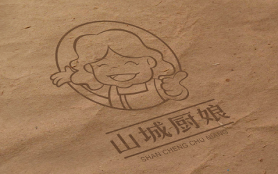 山城厨娘品牌标志设计