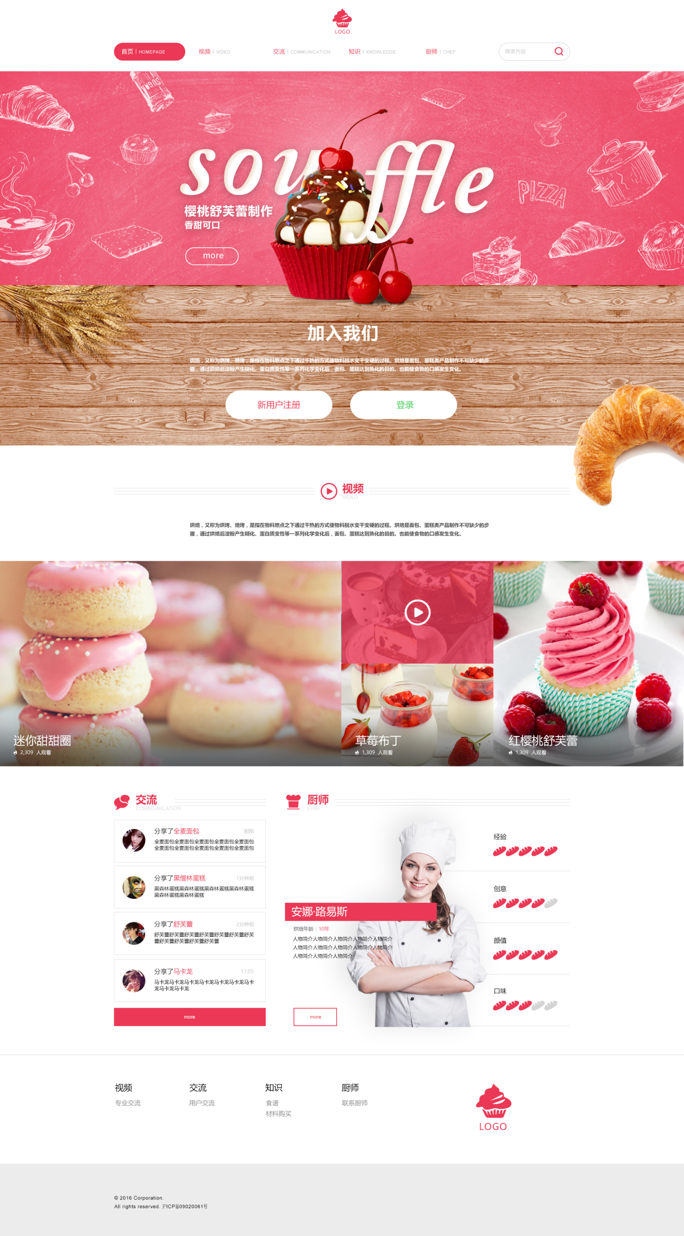 甜品网站设计项目图2