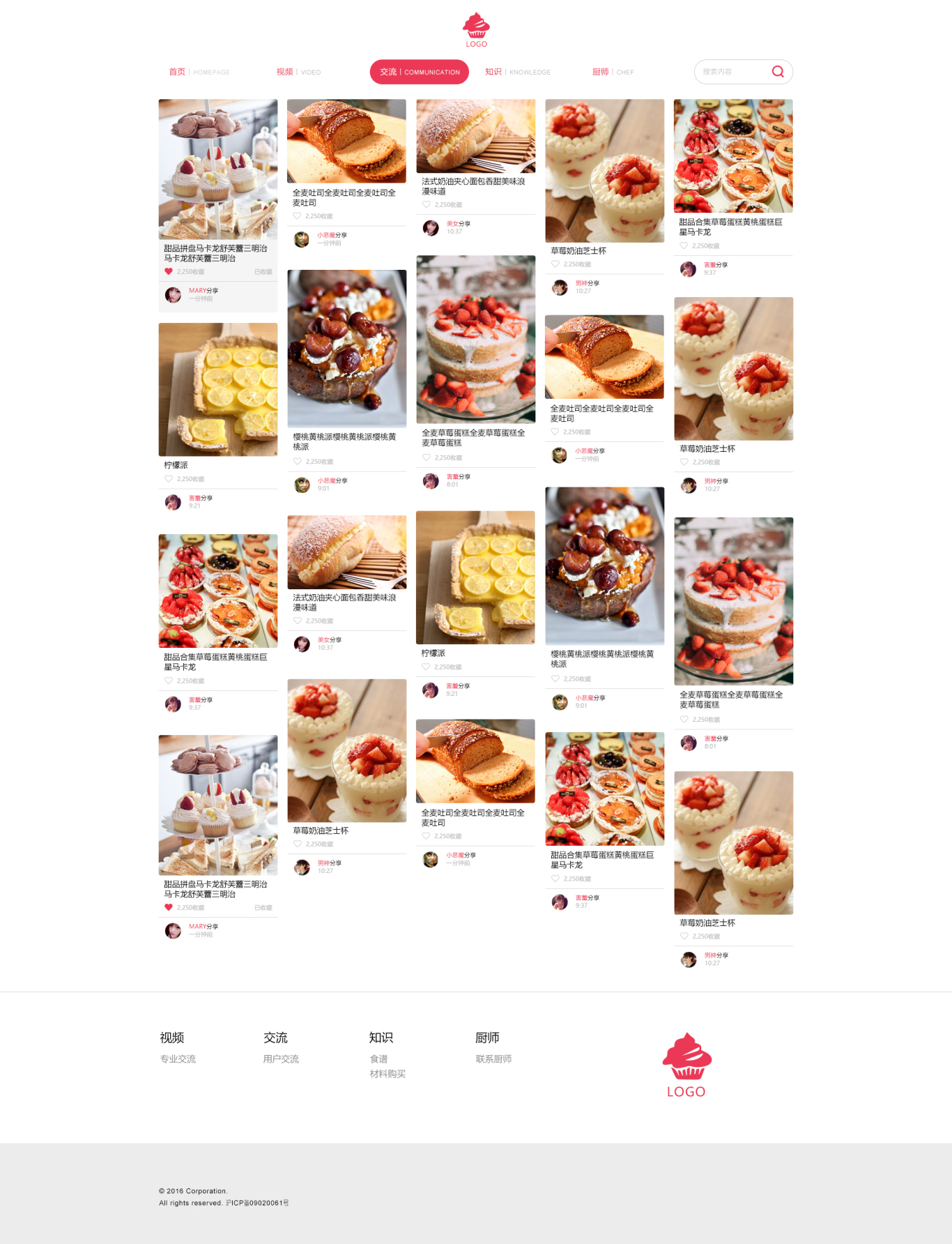 甜品网站设计项目图1