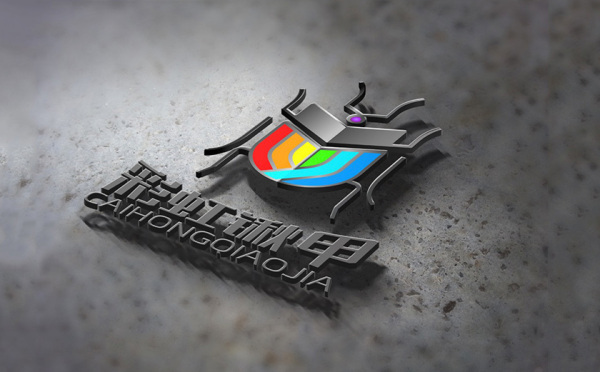 彩虹锹甲logo设计