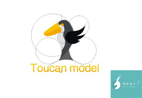 Toucan model模型公司标志设计图0