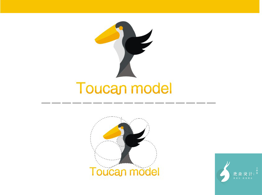 Toucan model模型公司标志设计图1