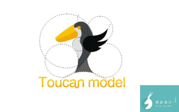 Toucan model模型公司标志设计