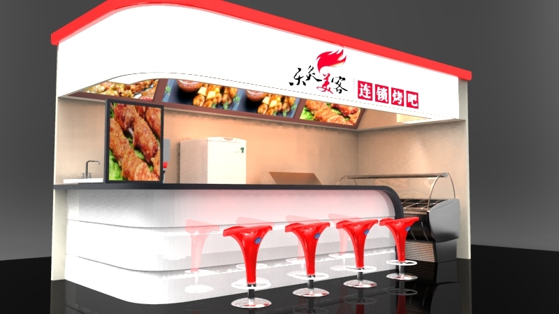樂炙美客烤吧店中店開放式設計與效果展示圖5