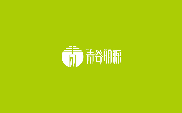 青谷明源茶标志设计