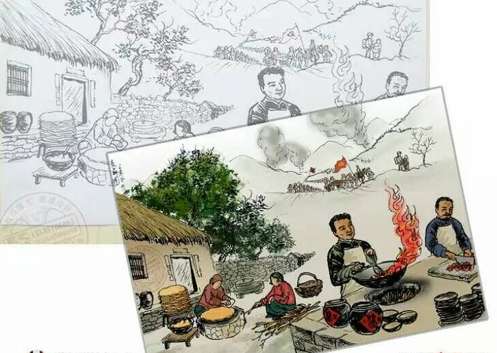 為徐州龍澤食品創作的企業故事插畫圖1
