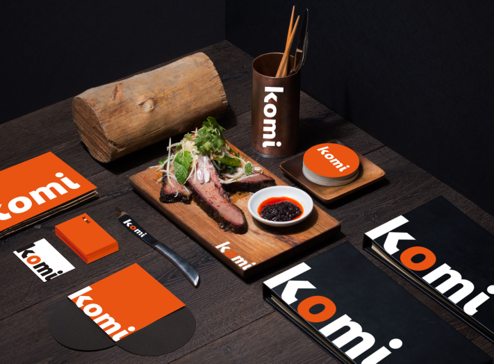  komi海鲜牛排自助餐厅 品牌logo设计图4