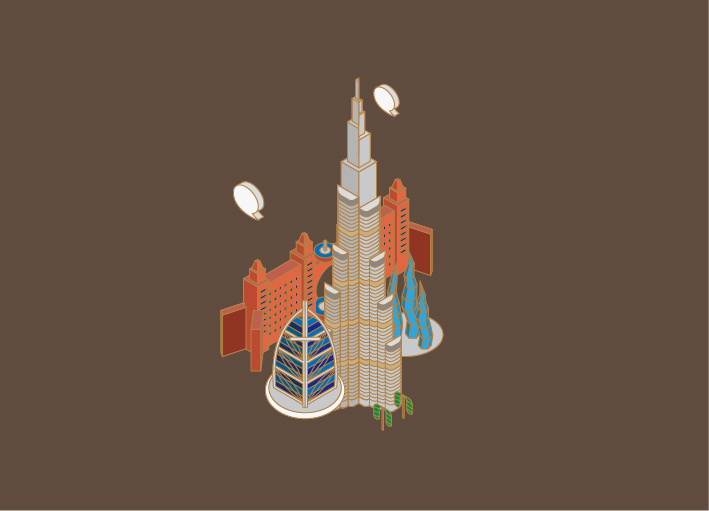 城市系列插画设计图5