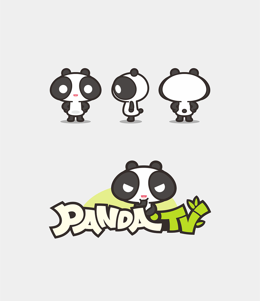 熊猫TV卡通形象设计图1