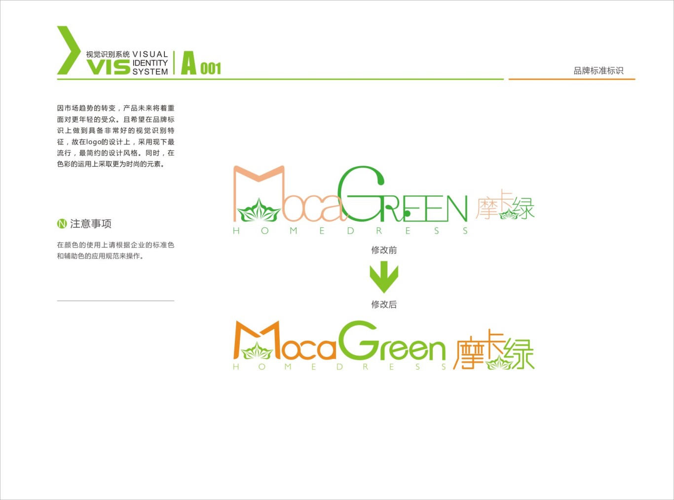 广州摩卡绿服饰-VIS视觉识别系统图2
