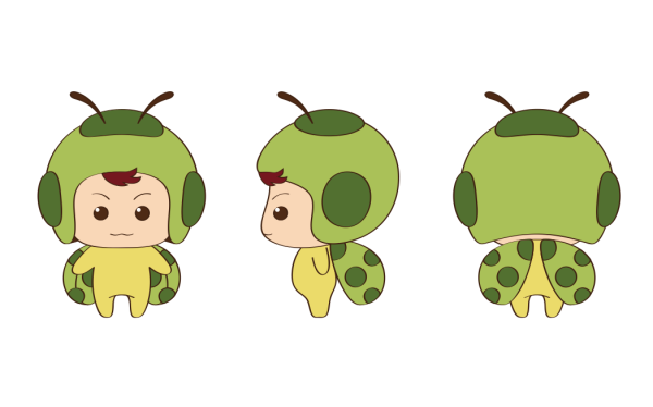 廈門綠瓢蟲農業科技有限公司吉祥物設計-蟲寶