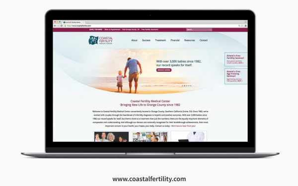 美国南加州海岸生育医疗中心网站设计COASTAL FERTILITY MEDICAL CENTER