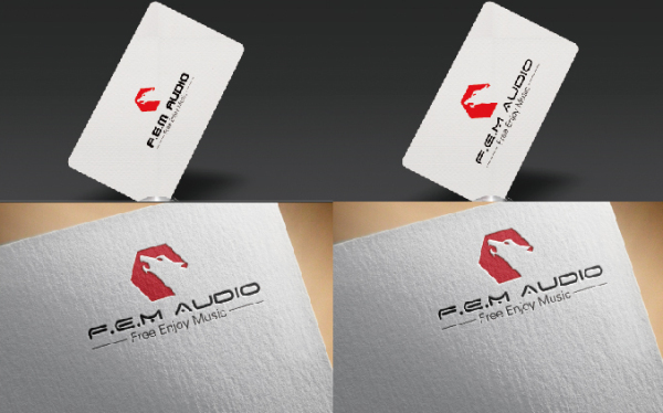 F.E.M RUDIO 音响站logo设计