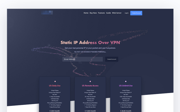 VPN 官网视觉设计