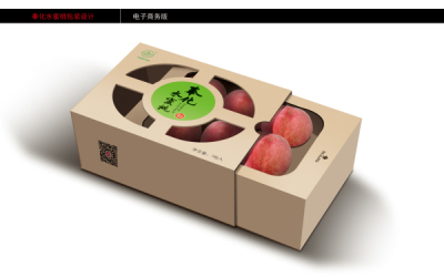 奉化水蜜桃包装箱设计