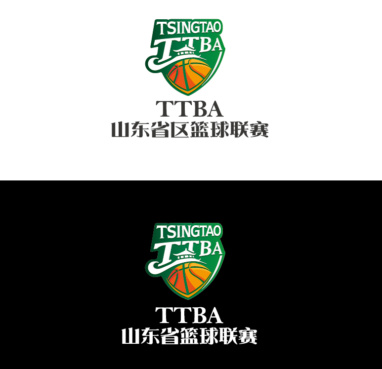 青岛啤酒｜TTBA篮球联赛logo和主视觉设计图0