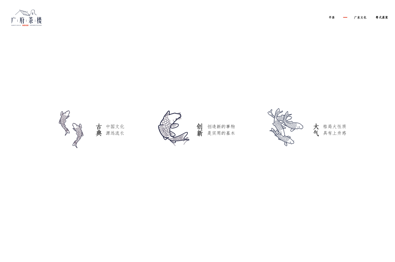 广府茶楼 - 形象设计 LOGO 手绘（线条）VI图3