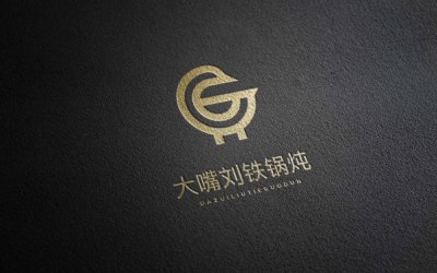 大嘴刘铁锅炖logo设计
