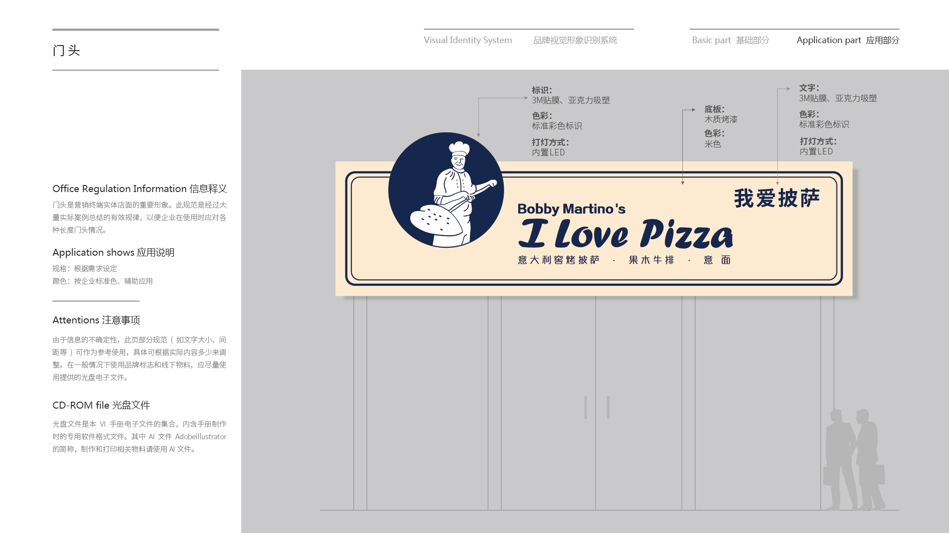 我爱披萨-门头设计