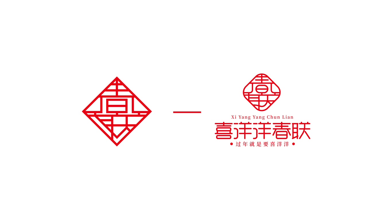 喜洋洋春联字体logo设计图3