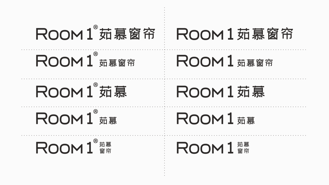 茹慕窗帘 RooM 1 | 窗帘品牌logo设计图6