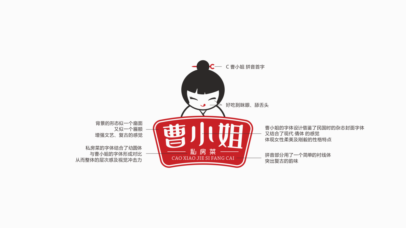 曹小姐私房菜 logo设计图2