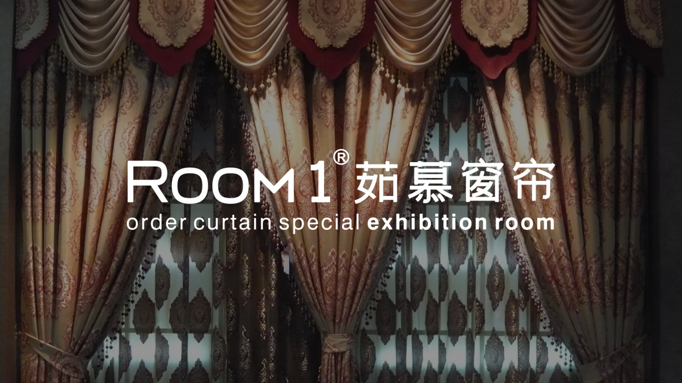 茹慕窗帘 RooM 1 | 窗帘品牌logo设计图0