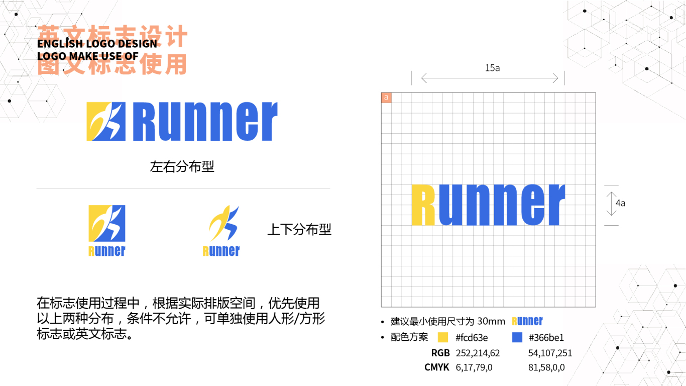 RUNNER 企业logoVI设计部分规范图2