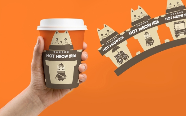 胡同貓餐飲外賣飲料包裝設計西安厚啟品牌包裝設計