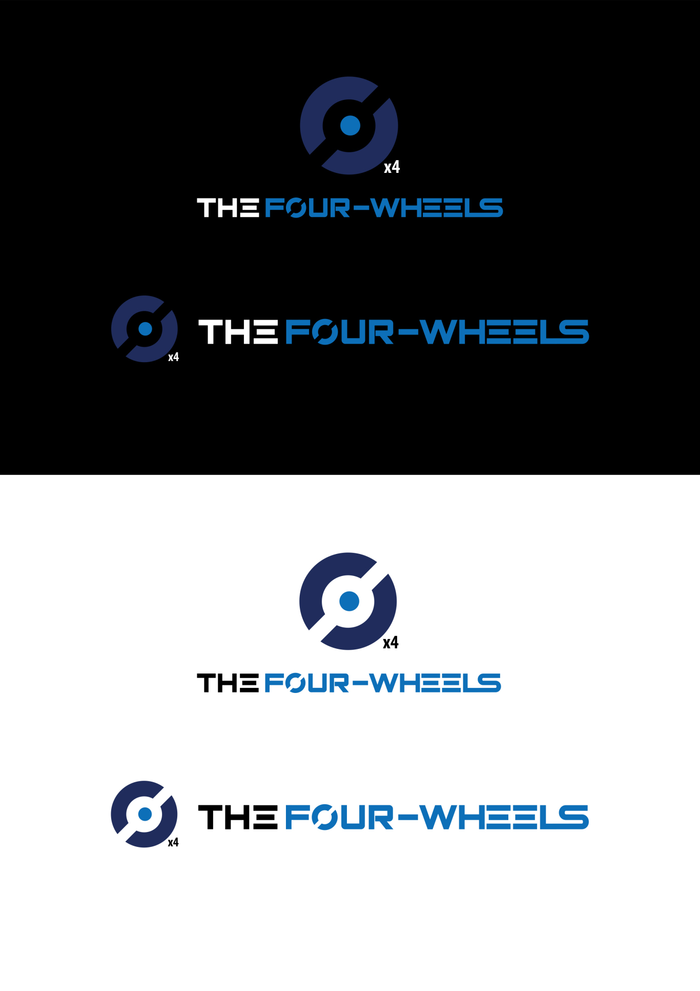 THE FOUR-WHEELS 四个轮子汽车养护中心LOGO设计图5