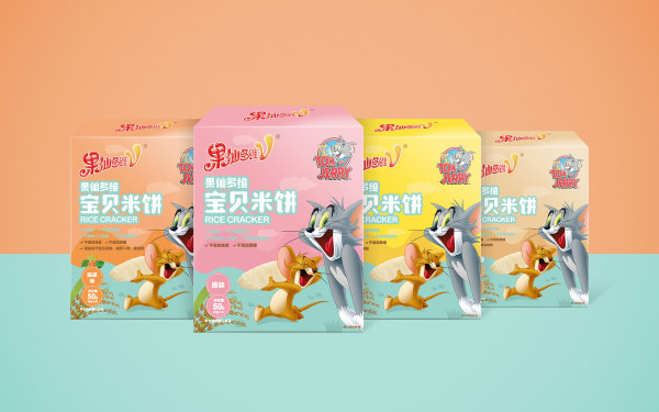 果仙多维猫和老鼠米饼包装设计