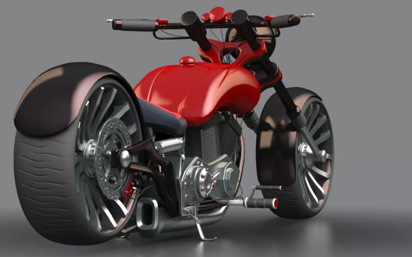 C4D摩托车建模、渲染