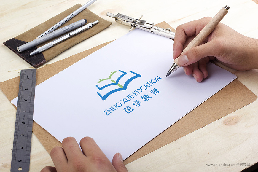 黄远海符号创意设计作品：茁学教育LOGO VI设计图2