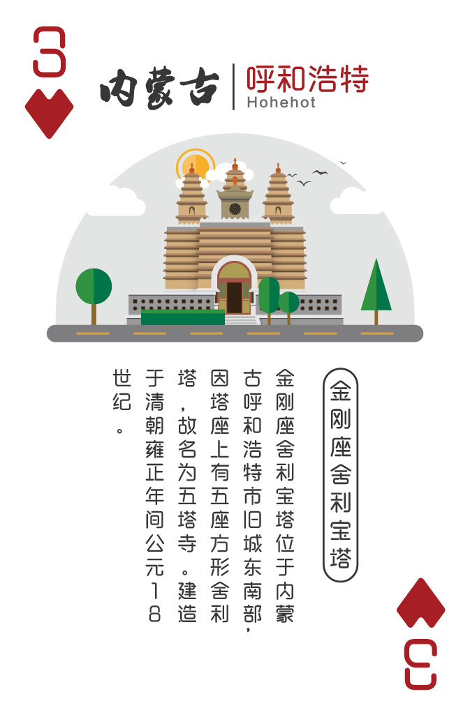 内蒙古地标建筑纪念扑克图9