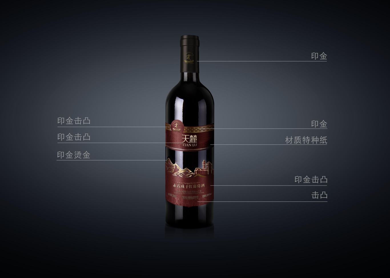 西夏王红酒包装—天麓系列图3