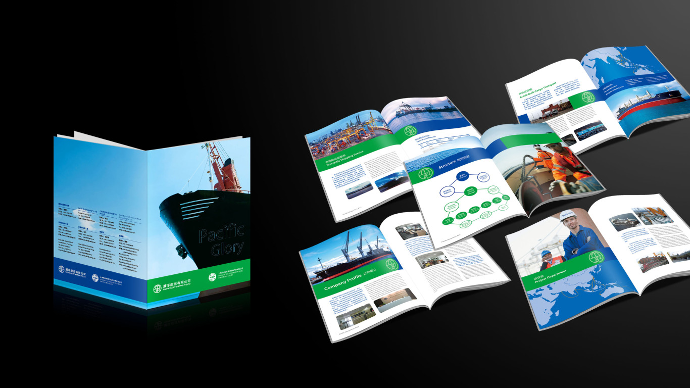 钟丽群画册设计作品：航运企业画册设计图0